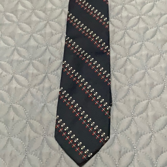 Cornell of California men’s tie. Dark blue with red/white. 100% polyester. 3” - Picture 3 of 3